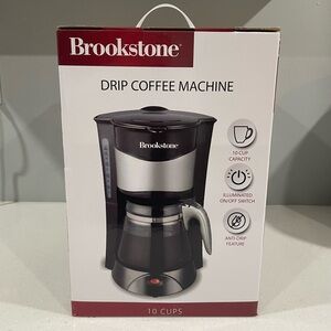 Brookstone Drip Coffee Machine - Black & Silver